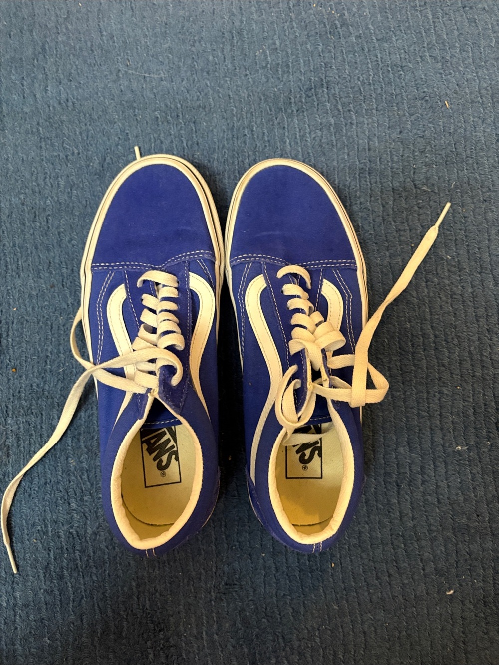 Vans Blue and White Old Skool Sneakers